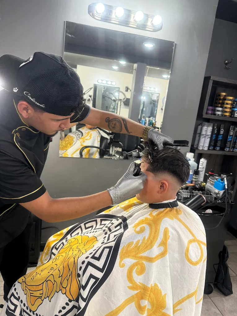 Barber at work
