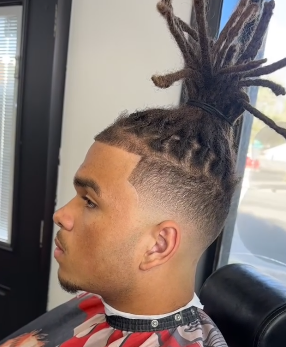 Medium Fade at Custom Fades barbershop