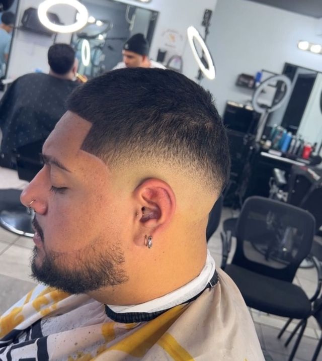 Medium Fade at Custom Fades barbershop