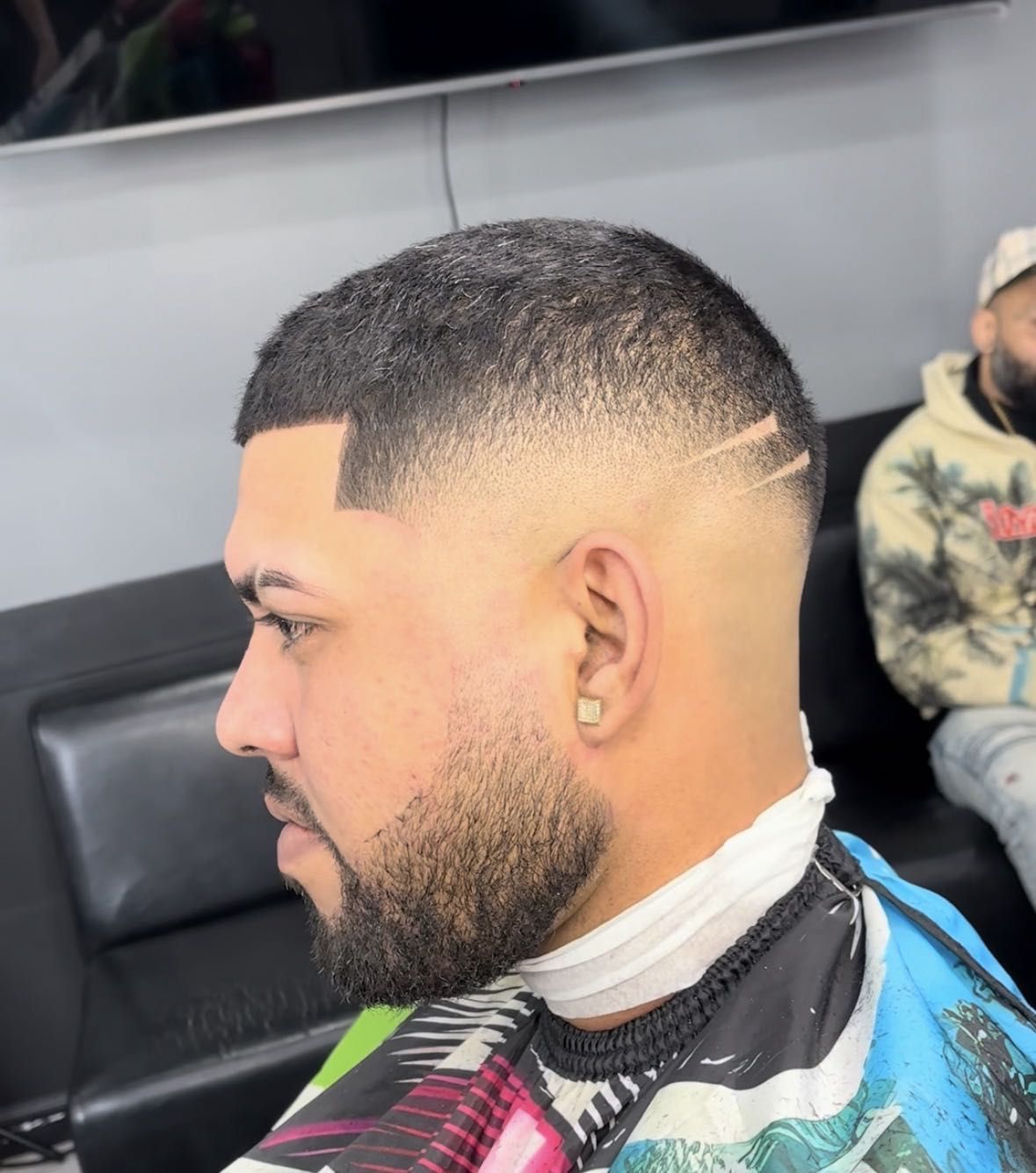 Medium Fade at Custom Fades barbershop